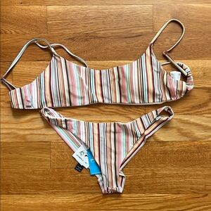 O'Neill Striped Bikini Sporty Bralette